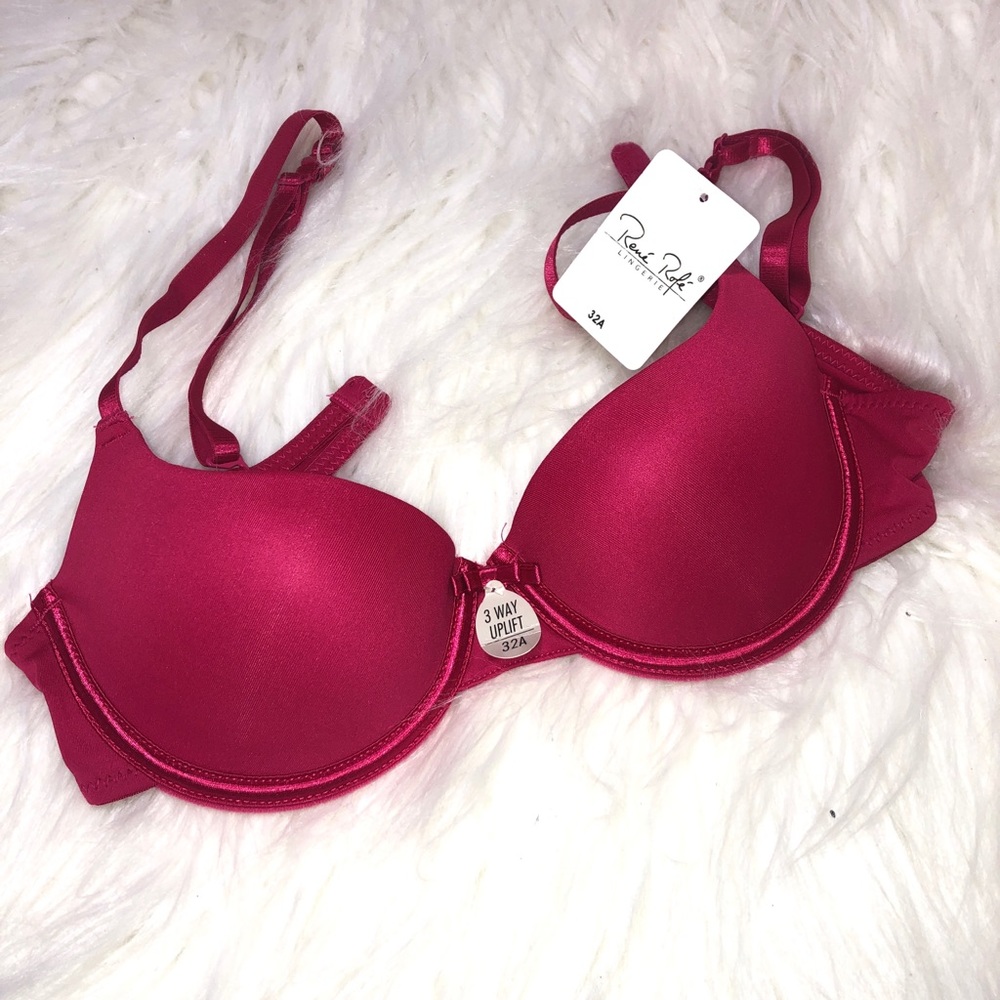 Rene Rofe bras 32A black lace and pink